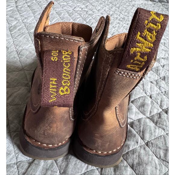 Dr Martens Jasper Airwair Distressed Brown Leather 8 Eye Lace Boots Men 7 39 EU main image 5